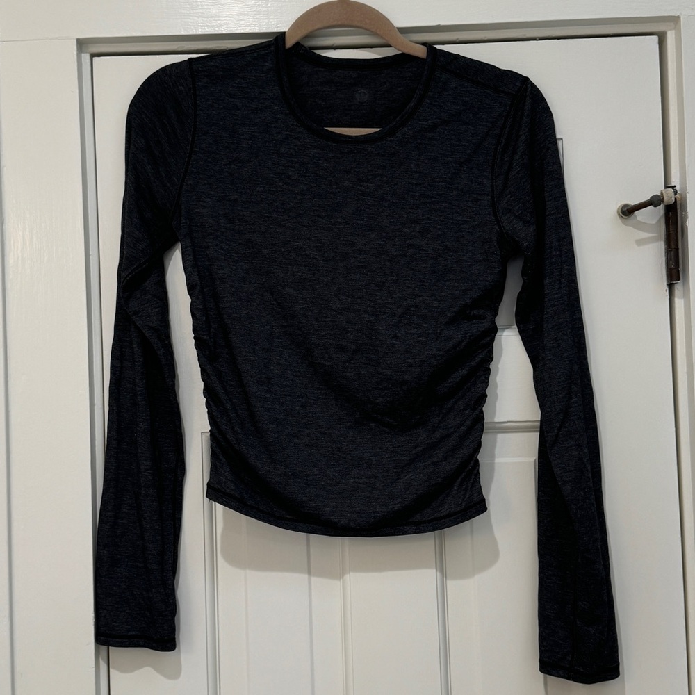 Cropped Long Sleeve Lululemon Cinched Ruched Top (Similar to All It Takes top!)